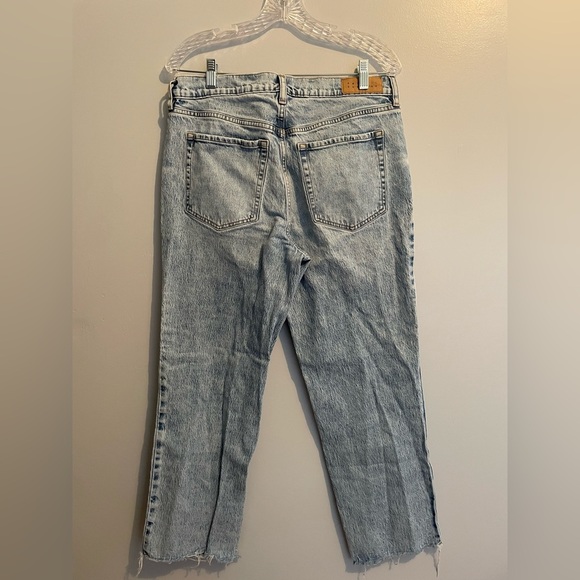PacSun Women’s Distressed Light Wash 90s Stretch Straight Leg Denim NWOT Size 30 - Picture 3 of 16